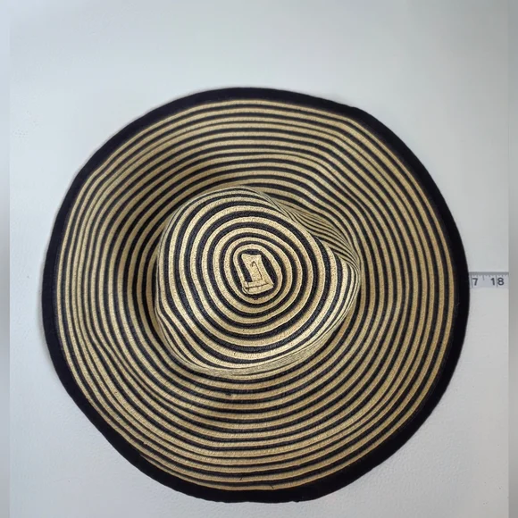 Ann Taylor Sriped Wide Brim Sun Hat - Picture 5 of 7